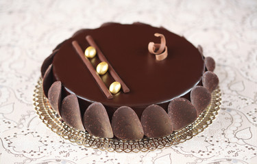 Chocolate Glazed Mousse Cake