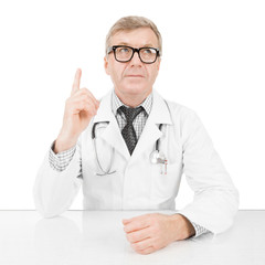 Doctor at his working desk having some idea - 1 to 1 ratio image