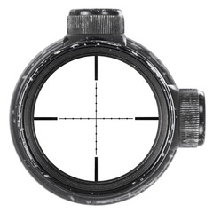 Used rifle scope with Mil-Dot reticle, three clipping paths - obrazy, fototapety, plakaty