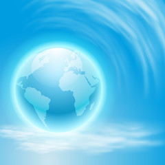 Background with globe