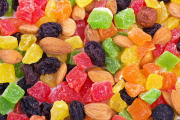 Fruit candy multi-colored all sorts background