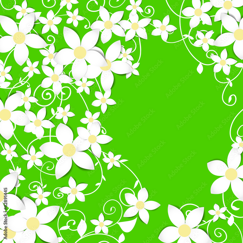 Wall mural spring floral card