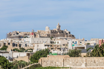 Obraz premium Cathedral in Rabat (Victoria), Gozo Island, Malta.