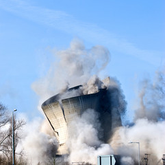 Demolition of a power station