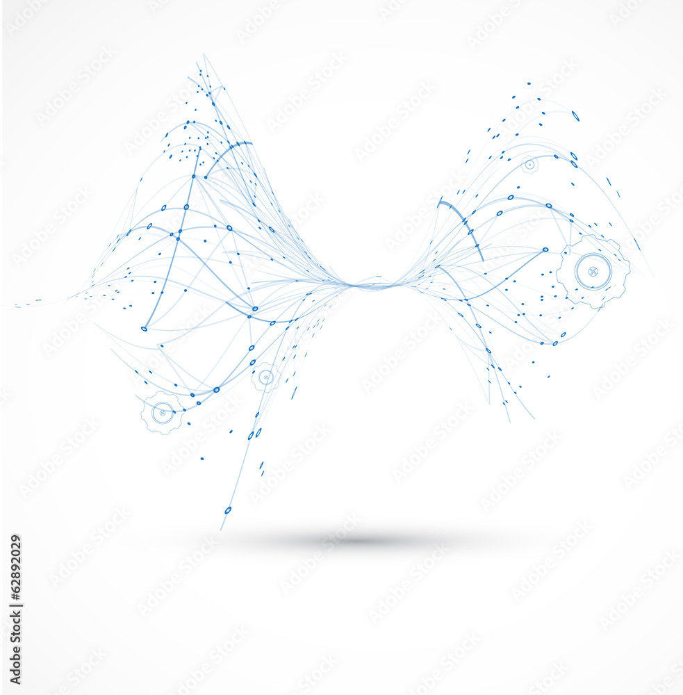 Wall mural abstract internet computer technology business solution