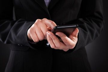 Businessperson Holding Cellphone