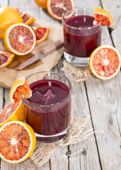 Glass with Blood Orange Juice