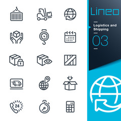 Lineo - Logistics and Shipping outline icons
