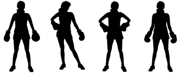 Vector silhouette of a people.