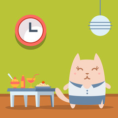 Character businesswoman in woman business suit colorful flat