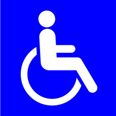 Symbole place handicapée