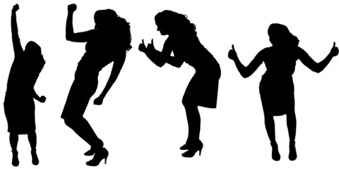 Vector silhouette of a woman.