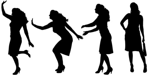 Vector silhouette of a woman.