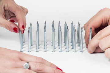 Steel nail set