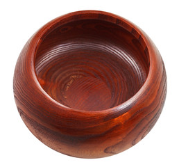 empty Wooden bowl isolated