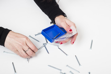 Steel nail set