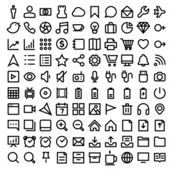 Thin Line Icons set