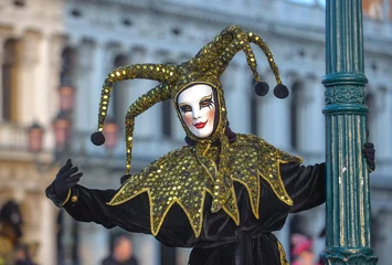 Tuinposter Venetian carnival masks © javarman