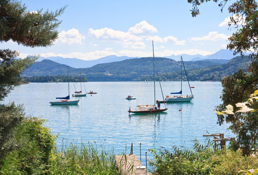 Lake Worth (Worthersee). Austria