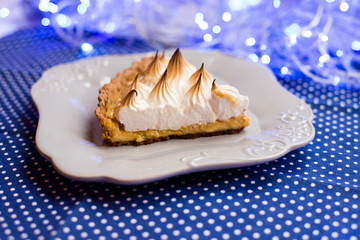 cake with meringue on birthday