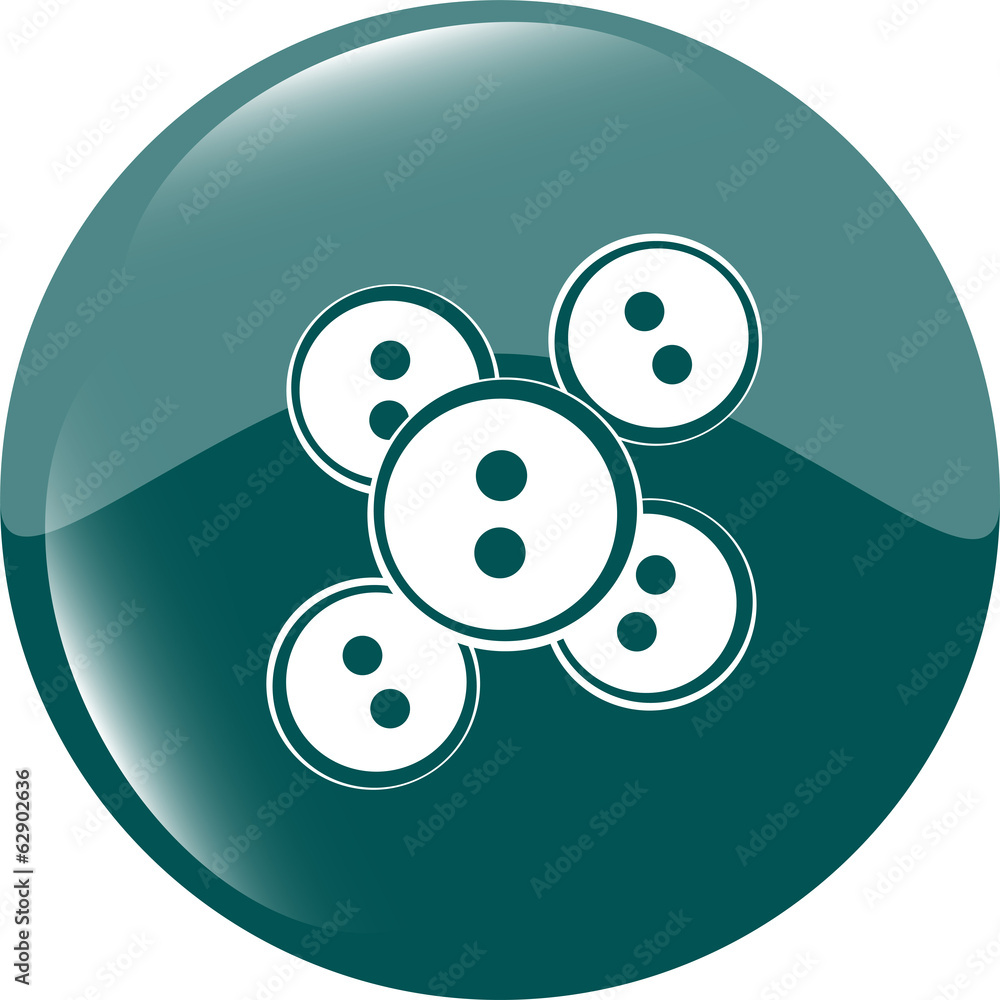 Poster abstract icon on glossy web button