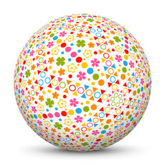 Kugel, Muster, abstrakt, 3D, blanko, Deko, Sphere, Ball, Pattern