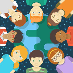 Kids of the World Square Concept