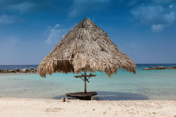 Sunset Waters empty and Abandoned resort Curacao caribbean