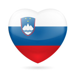 Obraz premium Heart icon of Slovenia