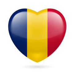 Fototapeta premium Heart icon of Chad