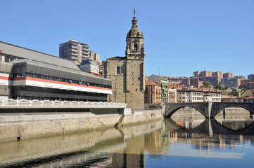Bilbao, La Ribera market and San Anton bridge