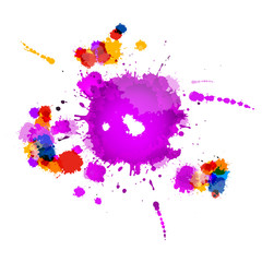 Colorful Vector Splashes Abstract Background