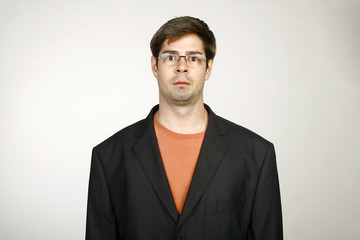 Portrait of mid adult man in glasses