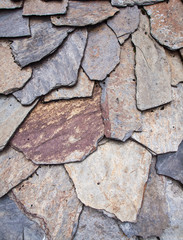 detail of old slate roof