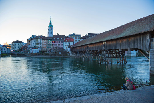 Holzbr&uuml;cke in Olten