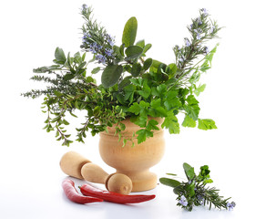 erbe aromatiche e peperoncino