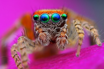 Mediterranean jumping spider (Saitis barbipes)