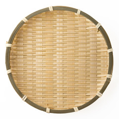 Wicker basket on a white background