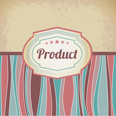 green-brown retro antique template label