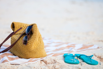 Beach vacation close up