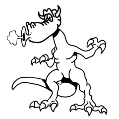 Drache pusten lustig witzig Cool Comic