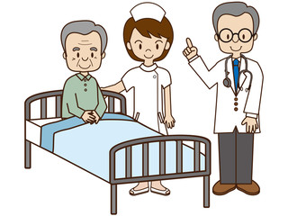 高齢男性の入院
