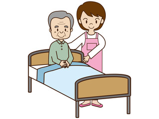 介護される男性