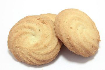 homemade pastry cookies isolated on white background