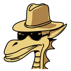Drache Hut sonnenbrille cool comic Design