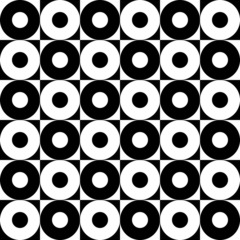 Monochrome Seamless Circles Pattern