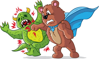 Punching bear, part of a series.