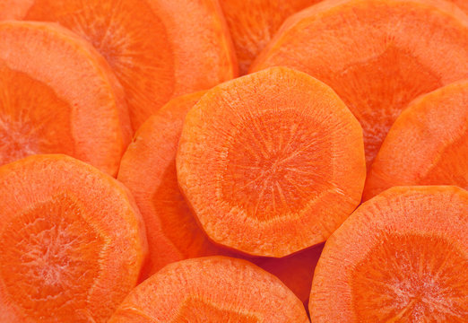 Carrot vegetable round background
