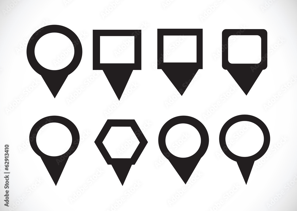 Poster map pointers mapping pins icon