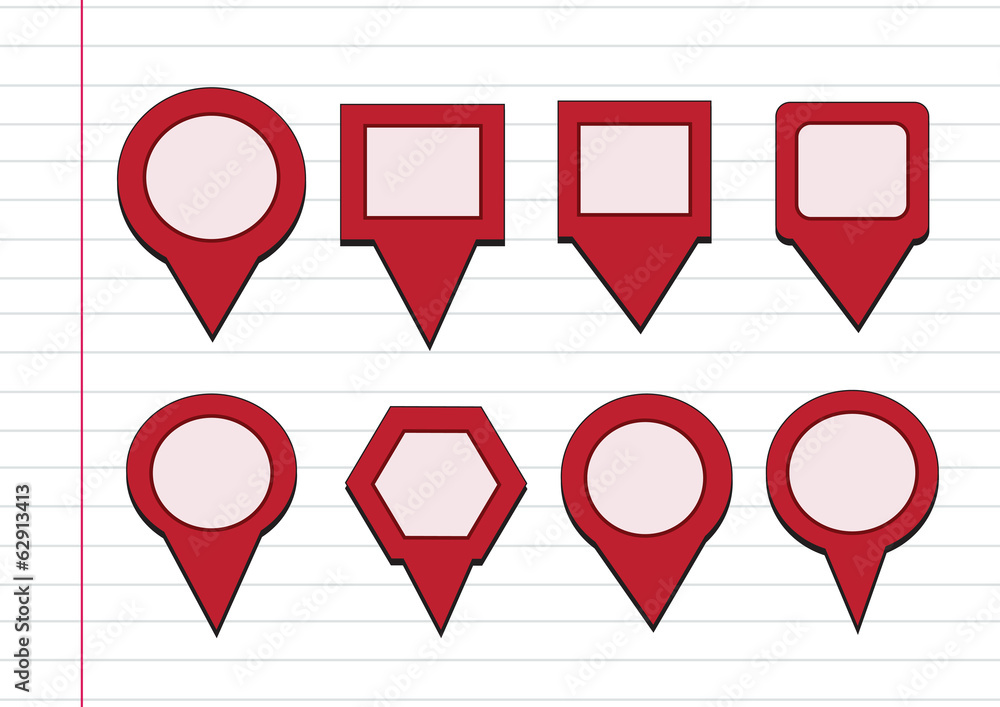 Poster map pointers mapping pins icon